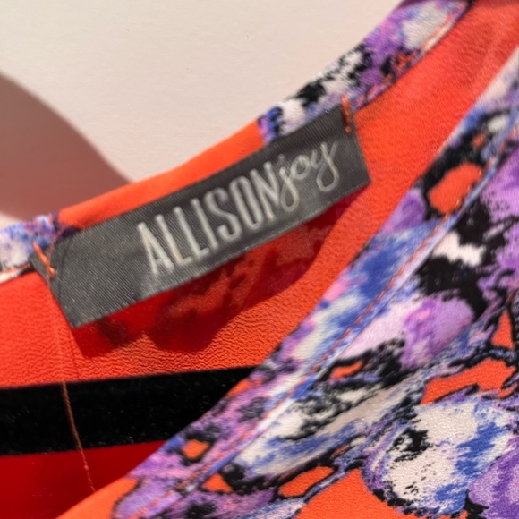 Evereve Allison Joy orange floral shift dress - Picture 3 of 5